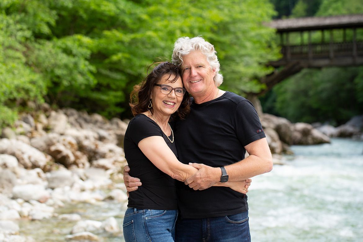 Familienfotos im Frühling