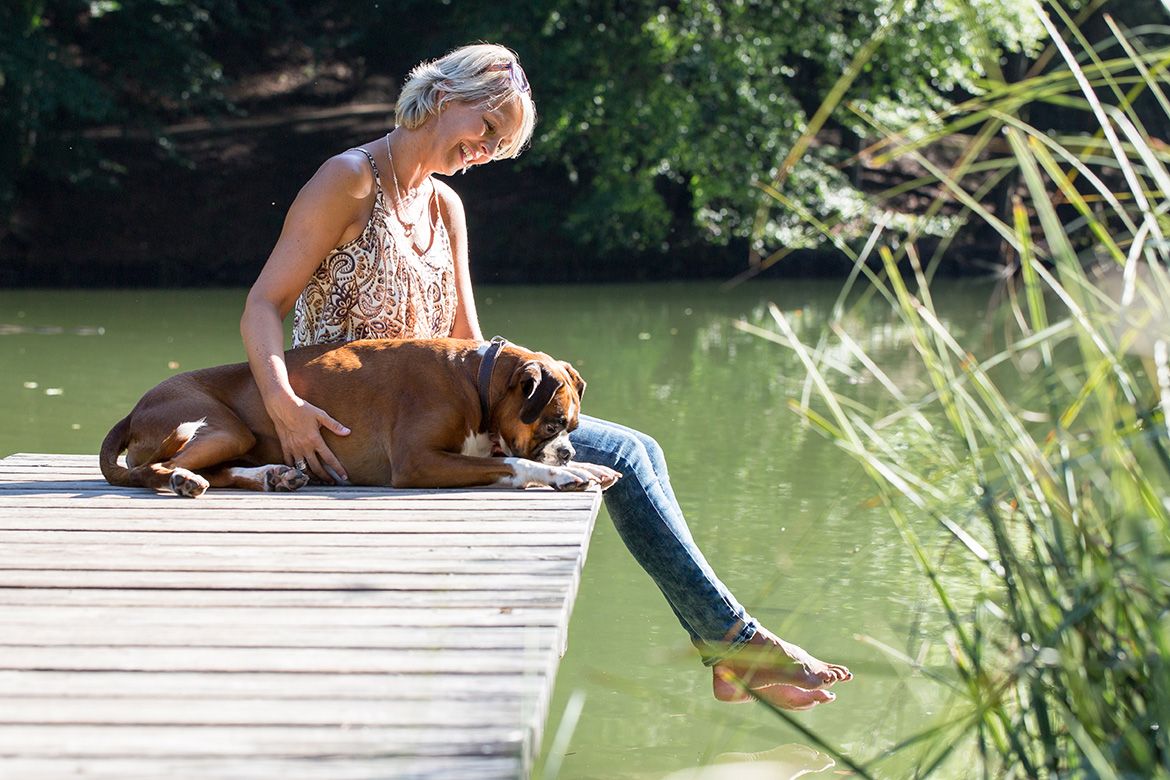 Fotos Hund und Mensch in der Natur